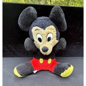 Vintage 1950’s Walt Disney Productions Mickey Mouse Plush Stuffed RARE